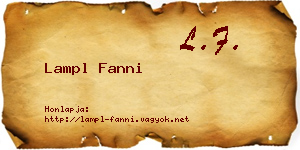 Lampl Fanni névjegykártya